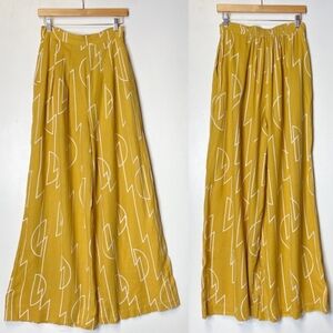 Bel Kazan Mustard Lucca Wide Leg Pants Size Small EUC